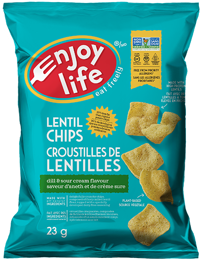 Enjoy Life Foods dill & Sour Cream lentil chips grab and go