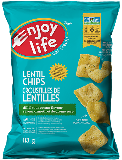 Enjoy Life foods dill & Sour Cream Flavour Lentil Chips