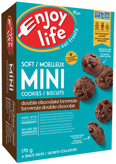 Enjoy Life foods Mini Soft Baked Double Chocolate Brownie Cookie