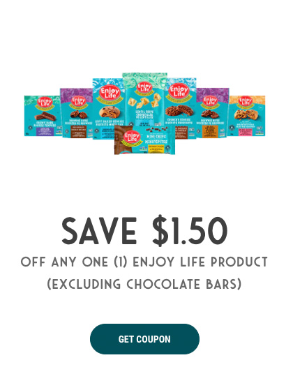 Save $1.50 Off Any One (1) Enjoy Life Product Excluding Chocolate Bars